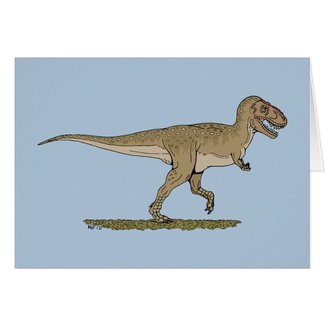 Cartão Dinossauro Cretáceo Tyrannosaurus rex (Frente Horizontal)