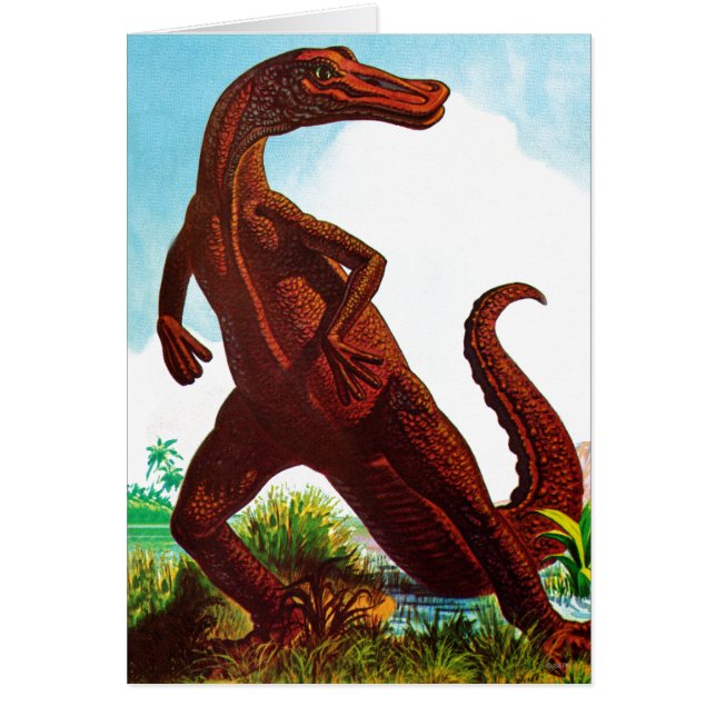 Cartão Dinossauro do Hadrosaurus (Frente)