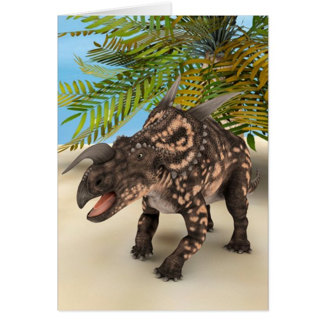 Cartão Dinossauro Einiosaurus (Frente)