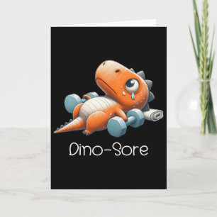 Cartão Dinossauro engraçado de Halloween testou positivo 