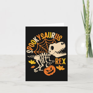 Cartão Dinossauro T Rex Boo Halloween Costume Engraçado P