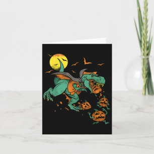 Cartão Dinossauro T Rex Funny Boo Halloween Boys Men Pump
