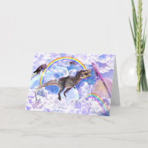 Cartão Dinossauro-unicórnio dinocorn