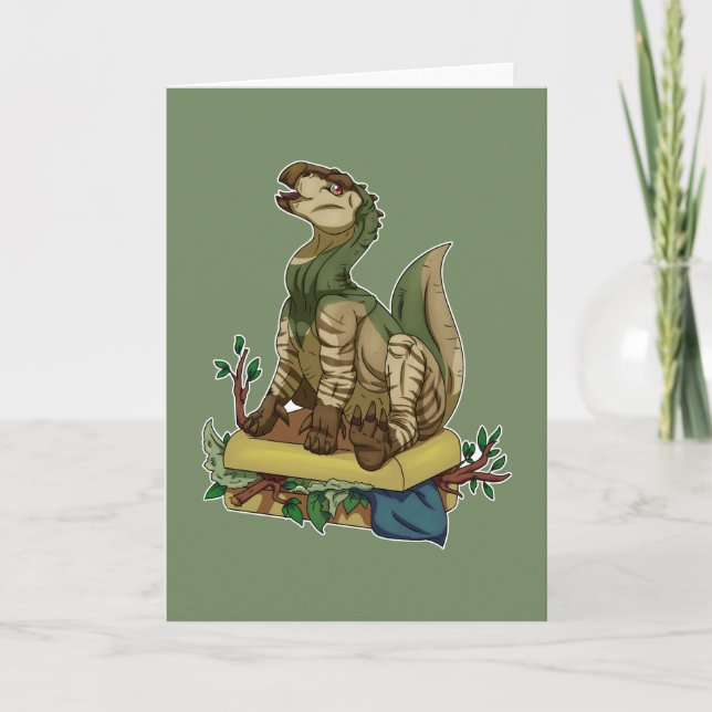 Cartão Dinossauro Viajante (Frente)