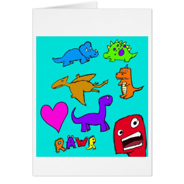 Cartão Dinossauros! (Frente)
