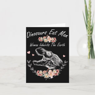 Cartão Dinossauros Comem Homem Mulher Herdeira Da Terra