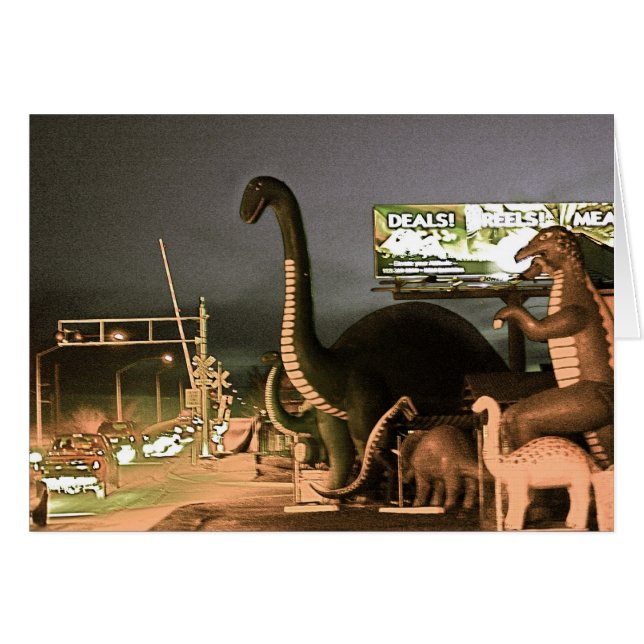 Cartão Dinossauros da Rota 66 (Frente Horizontal)