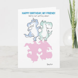 CARTÃO DINOSSAUROS DANÇANDO