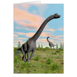 Cartão Dinossauros do Brachiosaurus - 3D rendem