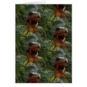 Cartão dinossauros jurássicos