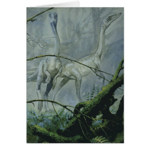 Cartão Dinossauros Vintage, Megapnosaurus ou Syntarsus