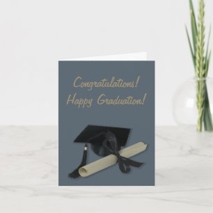 Cartão Diploma and Graduation Cap ( Mortar Board )