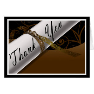 Cartão Diploma Brown e Branco