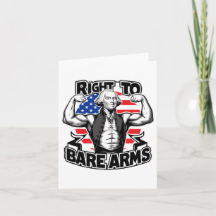 Cartão Direito À Bare Arms Engraçado 4 De Julho, Giro Eng