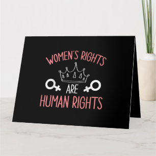 Cartão Direitos das mulheres Direitos das mulheres