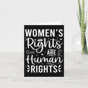 Cartão Direitos das mulheres são direitos humanos