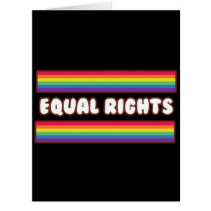 Cartão Direitos iguais. LGBT+orgulho. bandeira do arco-ír