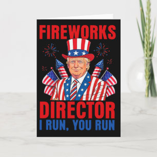 Cartão Diretor de Fogos de Artifício Eu Corro Você Corre 