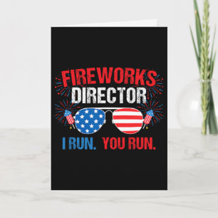 Cartão Diretor de Fogos de Artifício Eu Corro. Você Corre