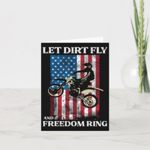 Cartão Dirt Bike Motocross America Biker Men Wome