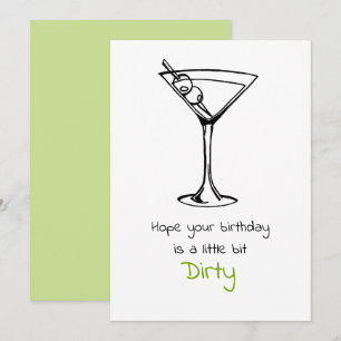 Cartão Dirty Martini 30 Aniversário