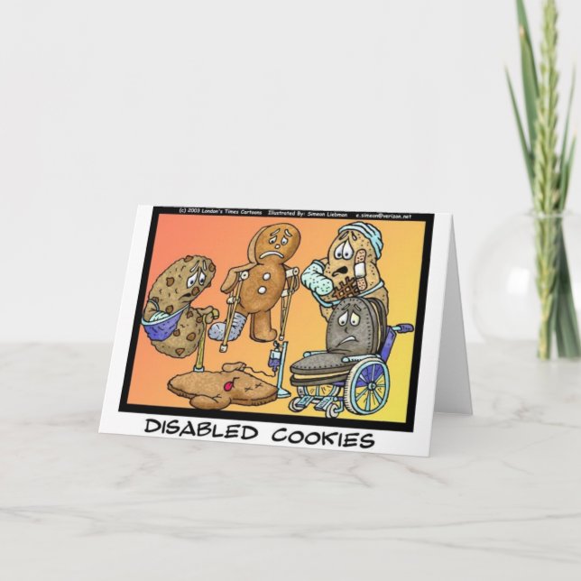Cartão Disabled Cookies Funny Gifts & Collectibles (Frente)