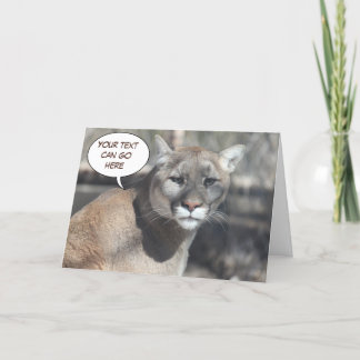 Cartão Disappointed Cougar Greeting Card