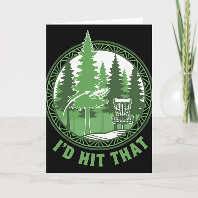 Cartão Disc Golf Basket Flying Disc Id Hit That Funny  (Frente)