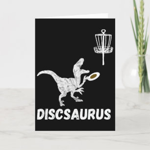 Cartão Disc Golf Dinossauro Frolfing T-rex Dino Divertido