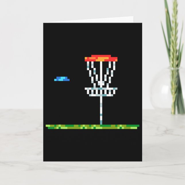 Cartão Disc Golf Homens Disc Golf 8 Bit Sket  (Frente)