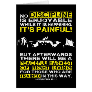 Cartão DISCIPLINE - Motivação de Workout ao Quadrado