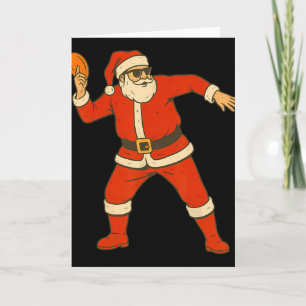 Cartão Disco de Golfe de Natal Vintage Divertido Papai No