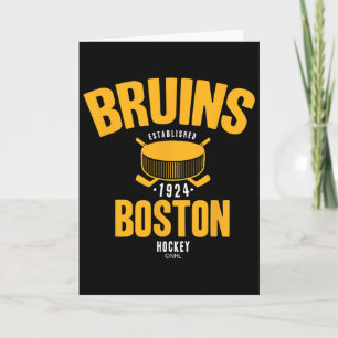 Cartão Disco de hóquei Boston Bruins preto oficialmente l