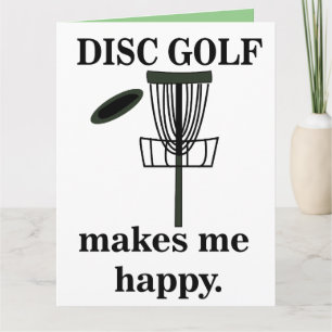 Cartão Disco Golfe Me Faz Feliz Saudação de Disco Golfe