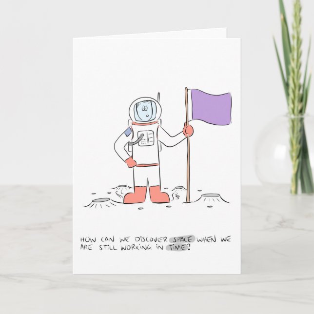 Cartão Discovering Space Greeting Card (Frente)
