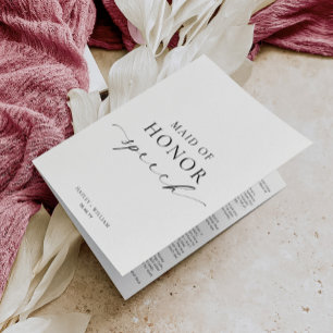 Cartão Discurso de Casamento de Madrinha de casamento Ell