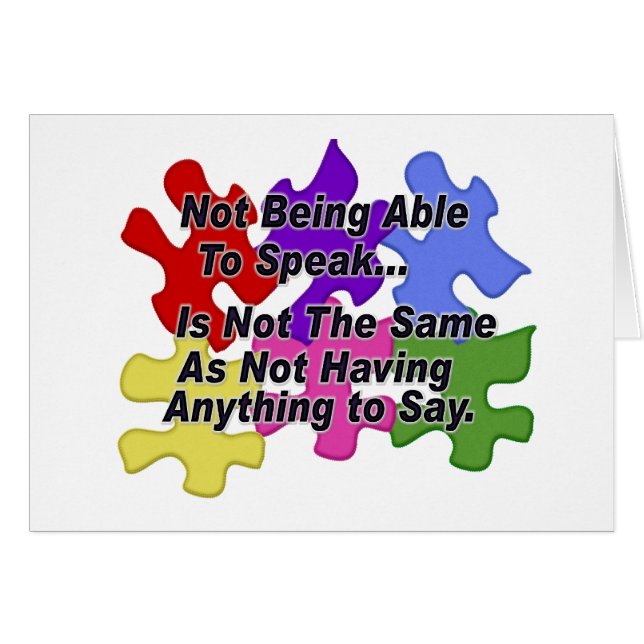 Cartão Discurso do autismo (Frente Horizontal)