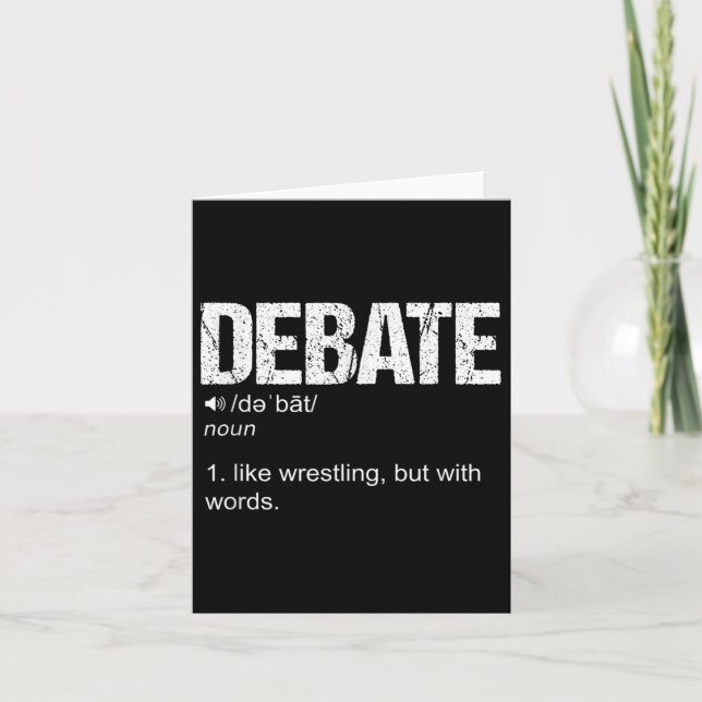 Cartão Discurso Sobre O Discurso Da Equipe De Debate Engr (Frente)