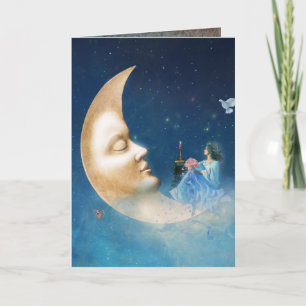 Cartão Discussão com placa de lua