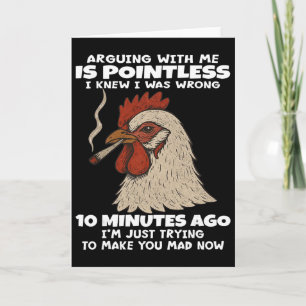 Cartão Discutir Frango Comigo é Inútil Eu Sabia Que Estav