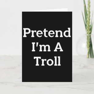Cartão Disfarce de Troll para Festa Engraçada de Hallowee