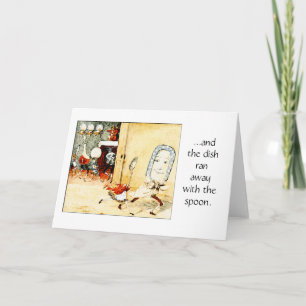 Cartão Dish Ran Away with the Spoon, Greeting Card