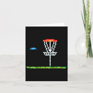 Cartão Disk Golf Men Disco Golf 8 Bits Cesta