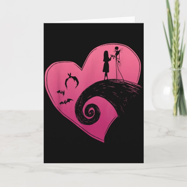 Cartão Disney The Before Christmas Jack And Sally Heart  (Frente)