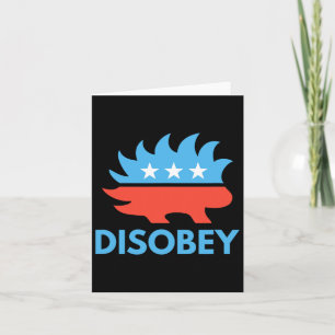 Cartão Disobey Libertarian Porcupine Resiste Tyranny Gift
