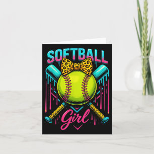 Cartão Dissipador de Softball Girl Sorvete