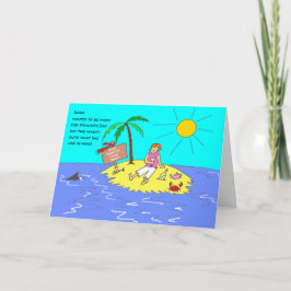 Cartão Distanciamento Social Feminino Cartoon Engraçado D