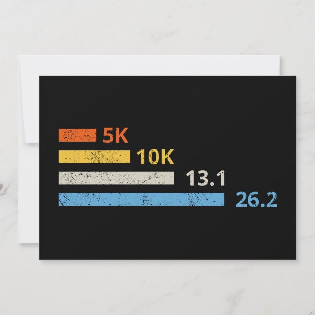 Cartão Distâncias em Execução I - 5.000 13.1 26.2 Maraton (Frente)