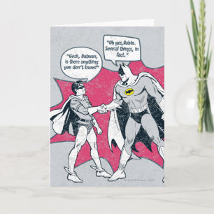 Cartão Distressed Batman And Robin Handshake