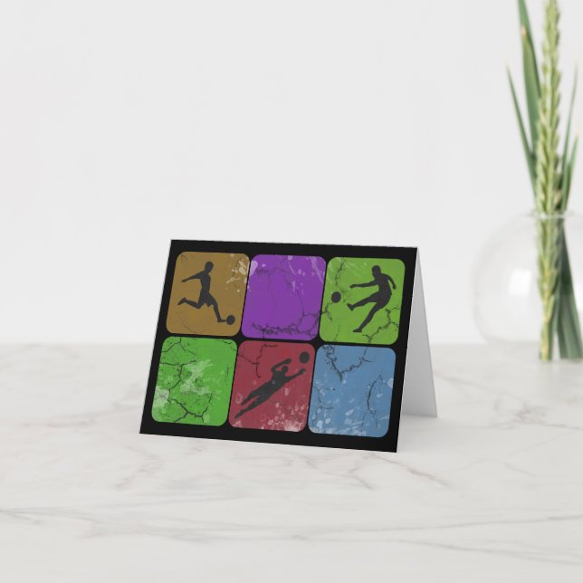 Cartão Distressed Soccer Note cards (Frente)
